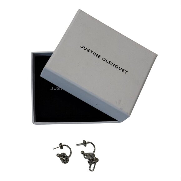 JUSTINE CLENQUET Daria Earrings Silver EUC $54 - Picture 4 of 5
